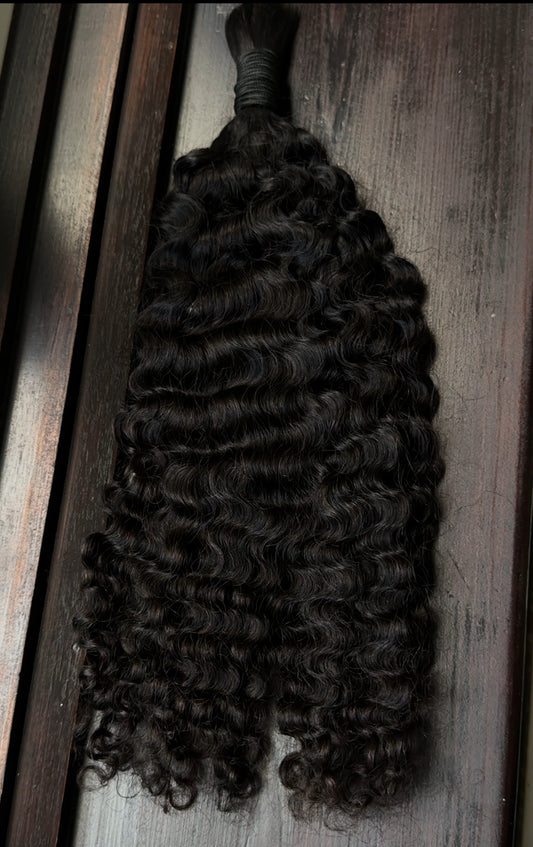 Brazilian Curly Bulk Human Hair Extensions for Braiding 100g