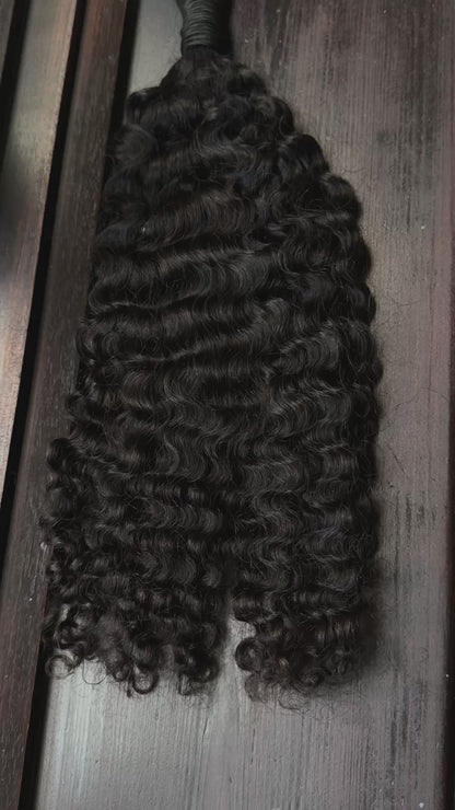Brazilian Curly Bulk Human Hair Extensions for Braiding 100g