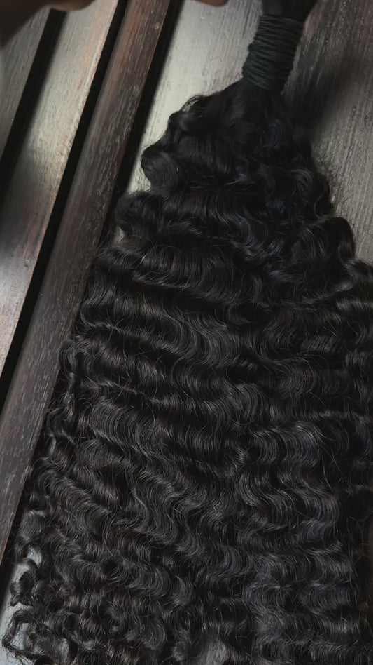 Brazilian Curly Bulk Human Hair Extensions for Braiding 100g